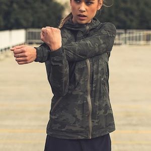 Lululemon rise and shine camo jacket size 4